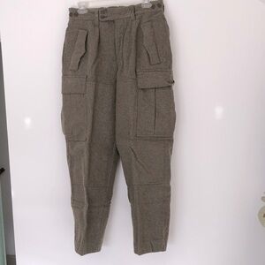 4 Vintage German Military Wool Men's Olive Army Cargo Pants